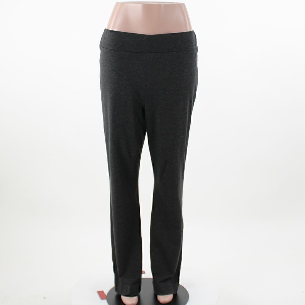 Kasper Plus Size Mid-Rise Pull-On Pants in Dark Gray